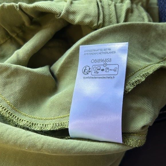 Anthropologie Cargo Parachute Pants Moss Green Pockets Drawstring Jogger M NEW - Picture 14 of 16